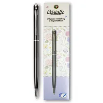 Tadeo D�ugopis metalowy. Cristallo z kryszta�kiem Swarovskiego. Czarny