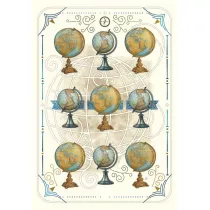 DaVinci Karnet + koperta 9 globus�w 12x18cm