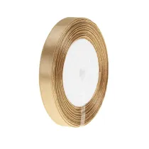 Wstka satynowa 186 ciemny zoty 12mm/32m