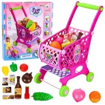 W�zek sklepowy z akcesoriami r�owy 46el 52cm LeanToys