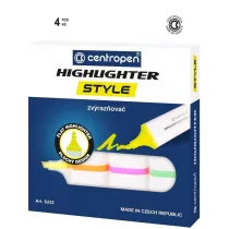 Centropen Zakre�lacz fluo 4 szt.