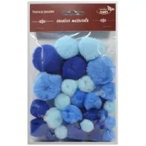Galeria Hobby Pompony tonacyjne niebieskie 15-40mm