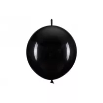 Balony z cznikiem czarny 33cm 20szt