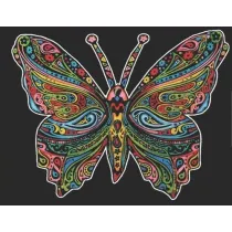 Kolorowanka Welwetowa Colorvelvet A4 Motyl