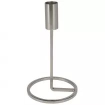 H&S Decoration Nowoczesny wiecznik w kolorze srebra 19 cm
