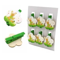 Adar Spinacze drewniane Kr�lik 4cm 6 szt