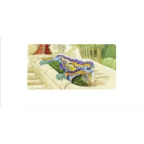 DaVinci Karnet 12x23 cm + koperta Gaudi PARC GUELL