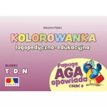 Kolorowanka Papuga Aga opowiada cz.8 - T, D, N