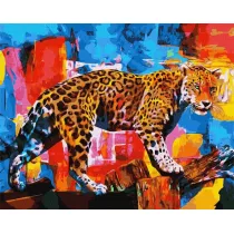 Ideyka Malowanie po numerach - Jasny lampart 40x50cm
