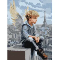 Ideyka Malowanie po numerach - Ch�opiec anio� 30x40cm