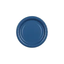PartyDeco Talerzyki papierowe granatowe 18cm
