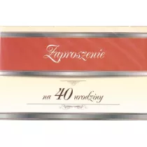 Trend Zaproszenie Urodziny 40 ZT07 10 szt.
