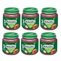BoboVita Banany jabka i owoce jagodowe po 5 miesicu zestaw 6 x 125 g