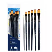 Deli Zestaw pdzli Finenolo twardy nylon 6 szt.