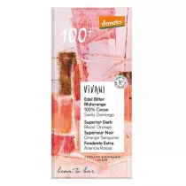 Vivani Tabliczka kakaowa o smaku czerwonej pomaraczy demeter 90 g Bio