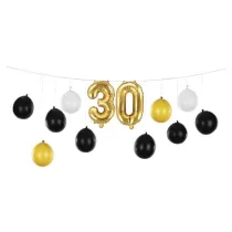 PartyDeco Girlanda balonowa 3w1 30 urodziny 260x32cm
