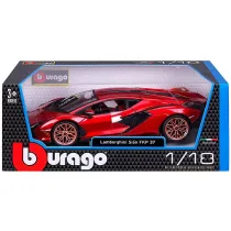 Bburago Model 1:18 Lamborghini Sian FKP 37 czerwony