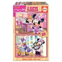 Puzzle drewniane 2x25 el. Myszka Minnie, Daisy Educa