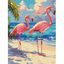 Ideyka Malowanie po numerach - R�owe flamingi 30x40cm