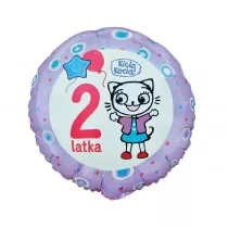 Balon foliowy Kicia Kocia 2 latka 46cm