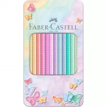 Faber-Castell Kredki o��wkowe Sparkle Pastel w metalowym opakowaniu 12 szt.