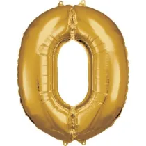 Amscan Balon foliowy cyfra 0 z�ota 70x86cm