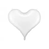 PartyDeco Balon foliowy Serce bia�y 75x64.5cm