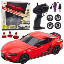 Auto sportowe RC z wymiennymi koami czerwone Leantoys