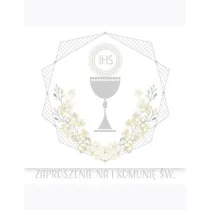 Zaproszenie kwadrat ZKW 120x120 Komunia zest. 62163 Dzieci�ce - Ch�opiec, Dziewczynka, Srebrne