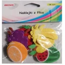 Brewis Naklejki z filcu Owoce 14 szt.