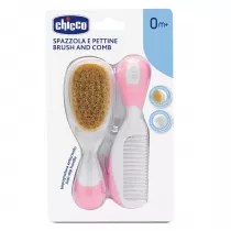 Chicco Szczotka z naturalnego wosia + grzebyk 2 szt.