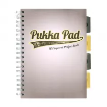 Pukka Pad Pukka Project Book Grey Design B5 Szary 80g kratka 100 kartek