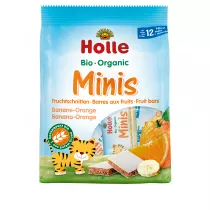 Holle Mini batoniki banan-pomaracza 8 x 12,5 g Bio