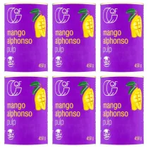 Quality Food Pulpa z mango Alphonso 99,9% mango Zestaw 6 x 450 g