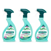 Sanytol Spray uniwersalny do czyszczenia i dezynfekcji o zapachu eukaliptusa Zestaw 3 x 500 ml
