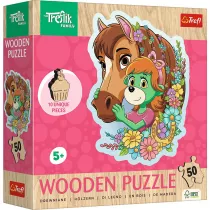 Puzzle konturowe 50 el. Weso�a Rodzina ik�w Trefl