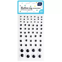 Interdruk Oczy ruchome samoprzylepne 62 szt.