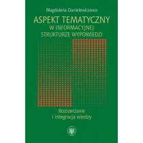Aspekt tematyczny w informacyjnej strukturze wypowiedzi. Rozszerzanie i integracja wiedzy