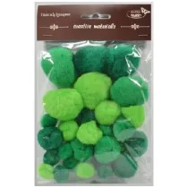 Galeria Hobby Pompony tonacyjne zielone 15-40mm