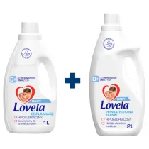 Lovela P�yn do p�ukania + Odplamiacz w �elu do ubranek niemowl�cych i dzieci�cych Zestaw 2 l + 1 l