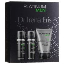 DR IRENA ERIS Zestaw Platinum Men Balsam po goleniu + Krem do twarzy + Szampon zagęszczający włosy 50 ml + 50 ml + 125 ml