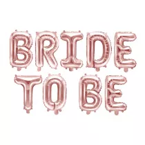 PartyDeco Balon foliowy Bride to be r�owe z�oto 340x35cm