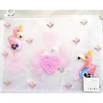 Fresh Teczka A4+ z plastikowym suwakiem Flamingi P0122