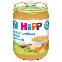 Hipp Zupka koperkowa z ryżem i indykiem po 7. miesiącu 190 g Bio