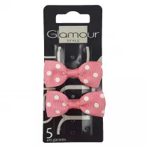 Glamour Spinki do wosw z kokard Rowe 2 szt.