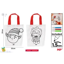 Mp Main Paper Torba �wi�teczna do malowania + flamastry - elf