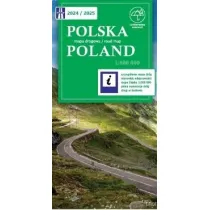 Polska mapa drogowa 2024/2025 1:800 000