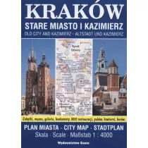 Krakw, Stare Miasto i Kazimierz. Plan miasta 1:4000