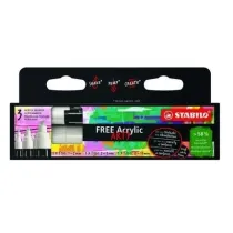 Stabilo Marker Free Acrylic bia�y 3 szt.