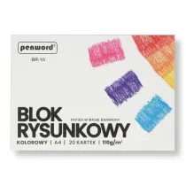 Penword Blok rysunkowy A4 kolorowy 110g 20 kartek
